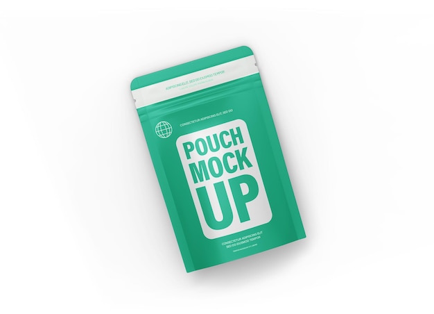 small zipper pouch packaging design mockup