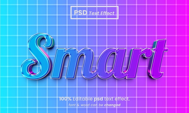 스마트 3d 편집 가능한 프리미엄 psd 텍스트 효과