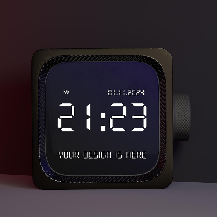 PSD smart alarm clock mockup