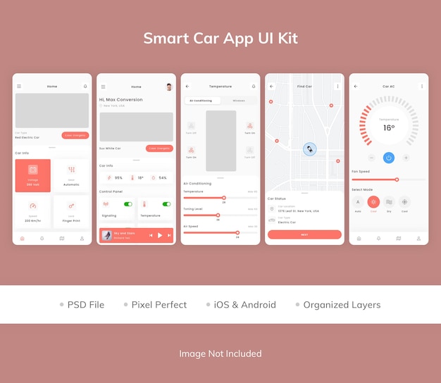 Kit interfaccia utente per app per auto intelligenti