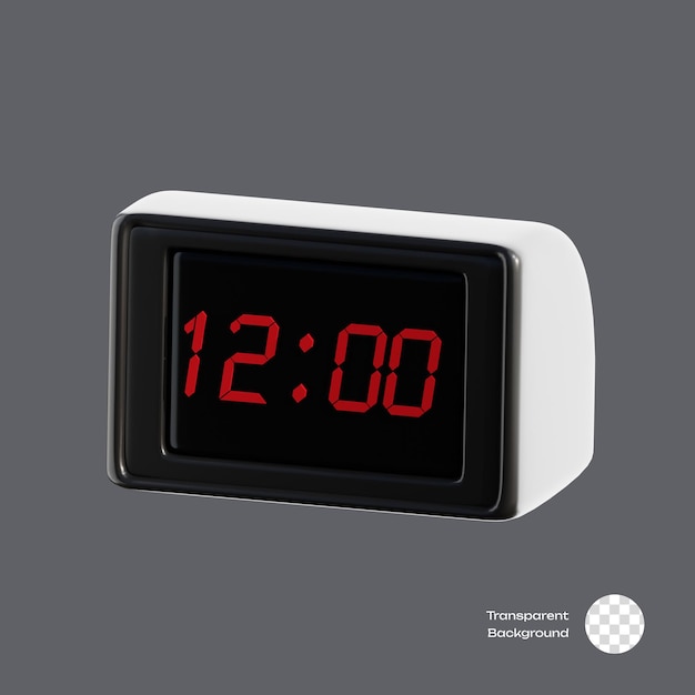 PSD iconica 3d del dispositivo smart clock smarthome