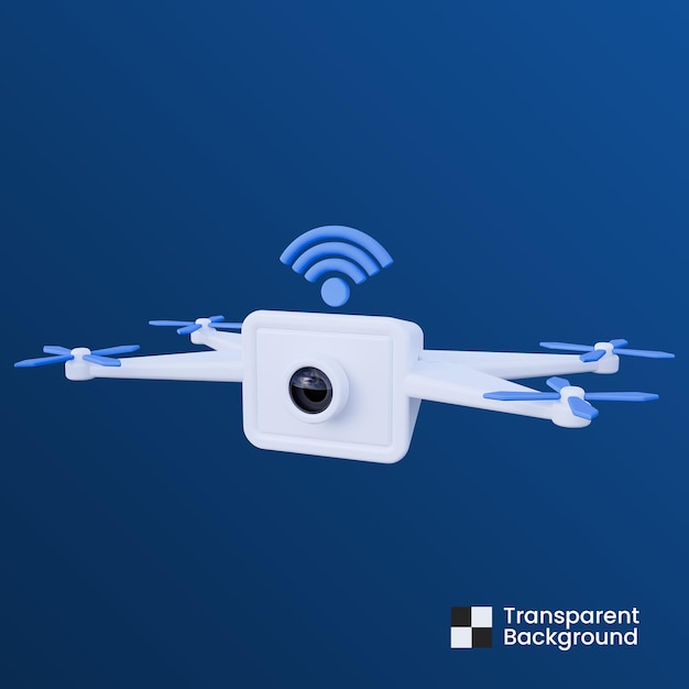 PSD smart drone 3d icon