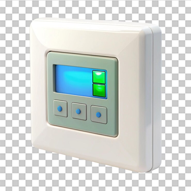 PSD smart energy controller 3d illustration isolated on transparent background