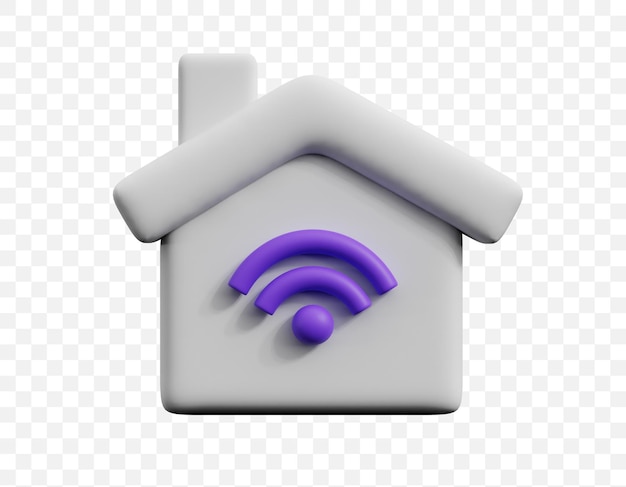 PSD smart home icoon 3d weergeven