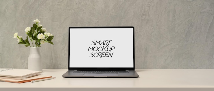Smart Laptop Screen Mockup Design