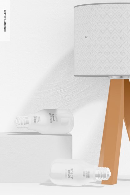 smart led bulbs mockup