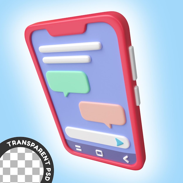 PSD smart phone 3d illustration icon