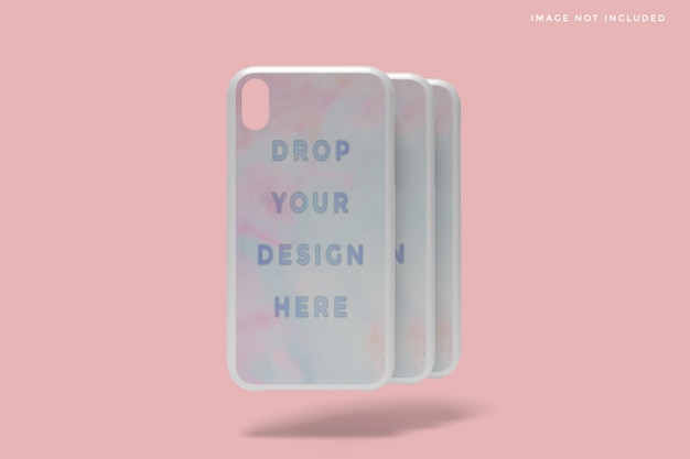 PSD smart phone case mockup isolated