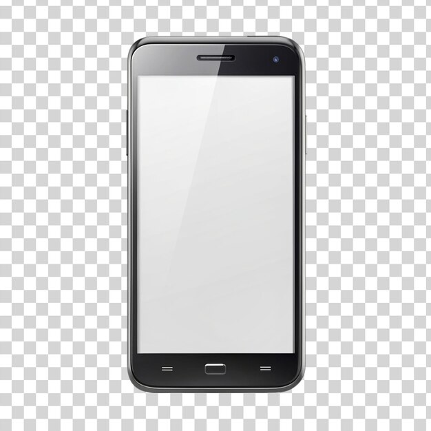 PSD smart phone isolated on transparent background