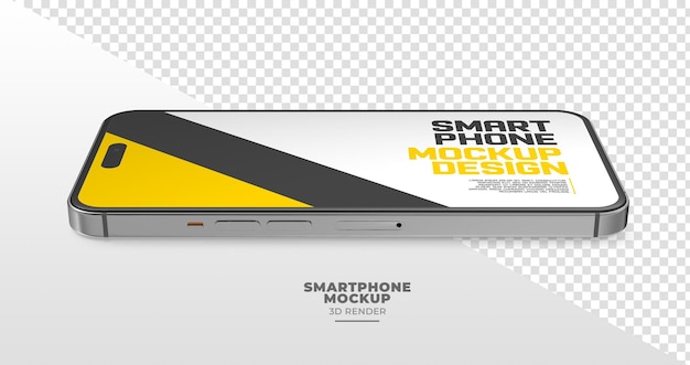 Mockup di smartphone su sfondo bianco