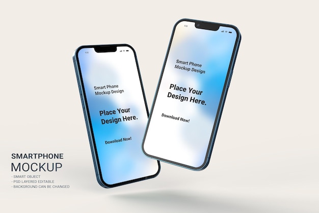 Smart phone screen mockup presentation template