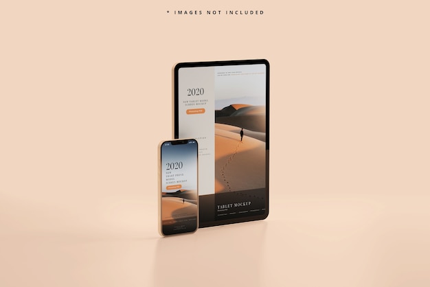 Smart phone and tablet mockup