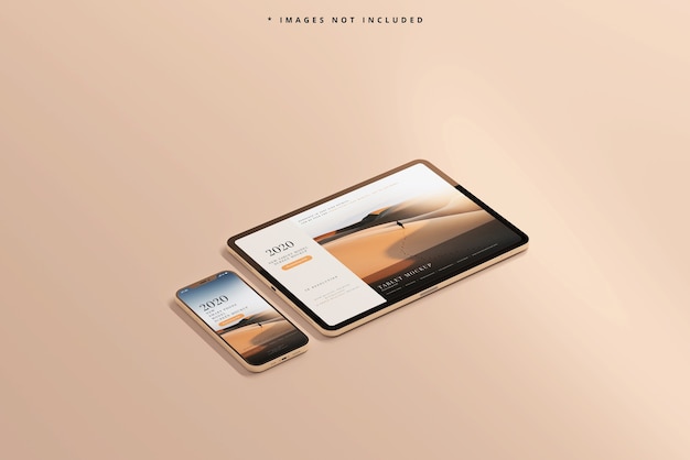 Smart phone and tablet mockup