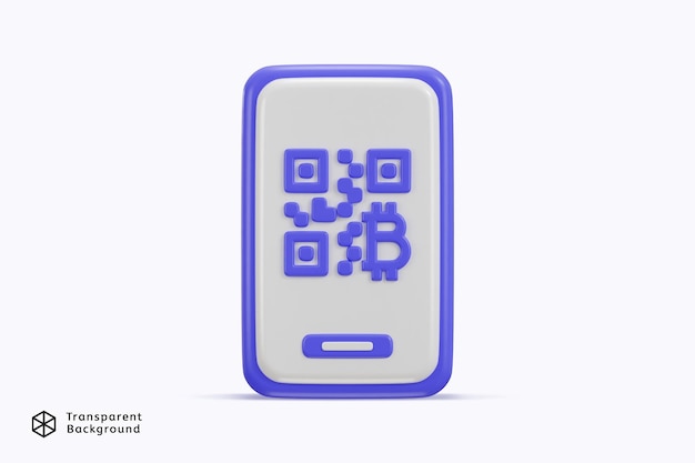 smart phone with qr code scanner icon concept of online payment system icon 3d render