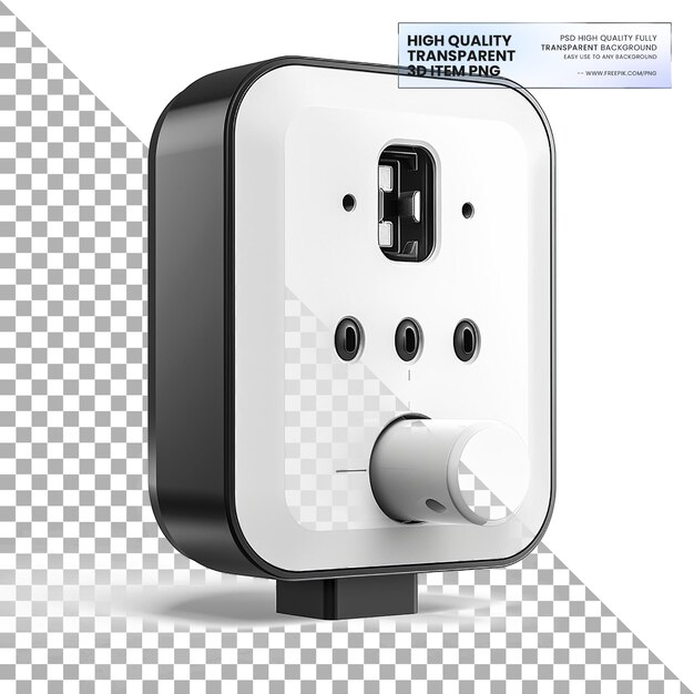 smart plug that can be controlled via app on transparent background