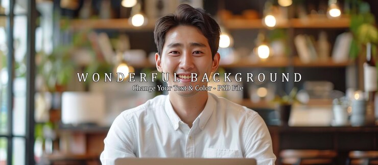 PSD 스마트 긍정적 인 미소 아시아 남성 사업가 비디오 컨퍼런스 원격 작업 전략에 대한 논의 비즈니스 계획 새로운 비즈니스 시작 아이디어 개념