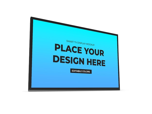 PSD smart television mockup template isolated