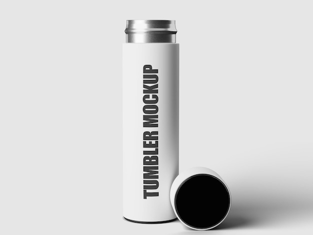 Smart thermos tumbler mockup design