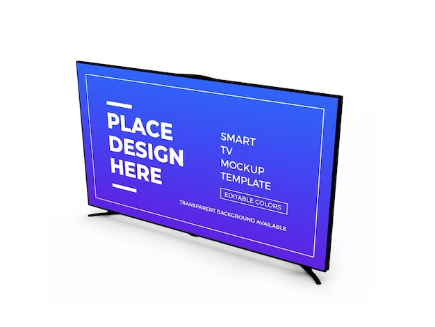 PSD smart tv 3d mockup design