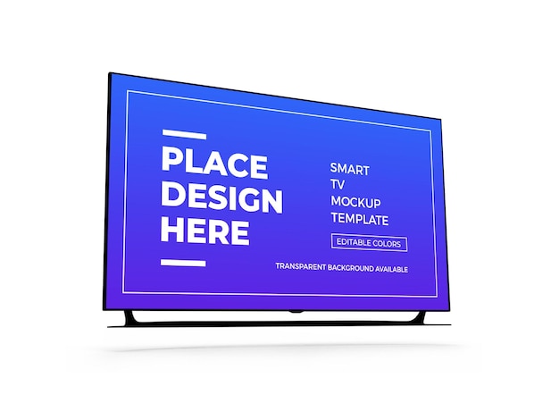 Smart tv 3d mockup design