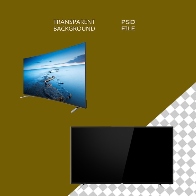 PSD smart tv led backlit lcd curved screen tv