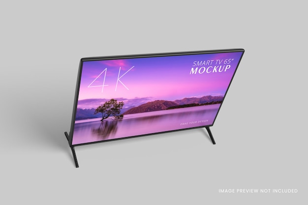 Smart tv mockup isolated 3d rendering