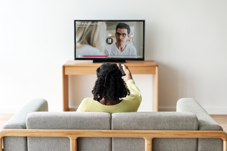 PSD smart tv scherm mockup psd