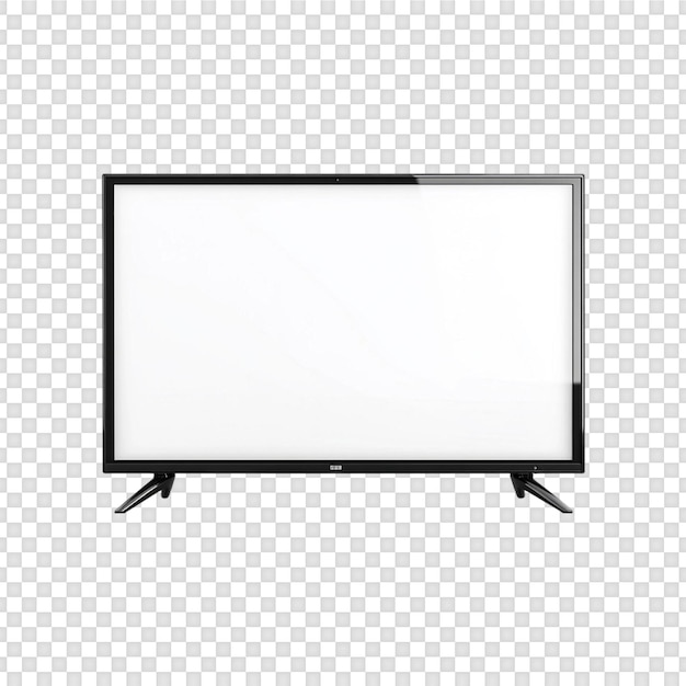 smart tv screen mockup isolated on transparent background