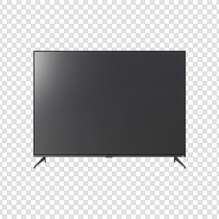 PSD smart tv screen mockup isolated on transparent background