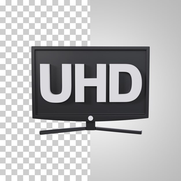 PSD smart tv uhd-pictogram 3d-weergave