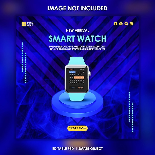 PSD smart watch banner design