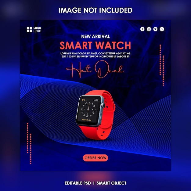 PSD smart watch banner design