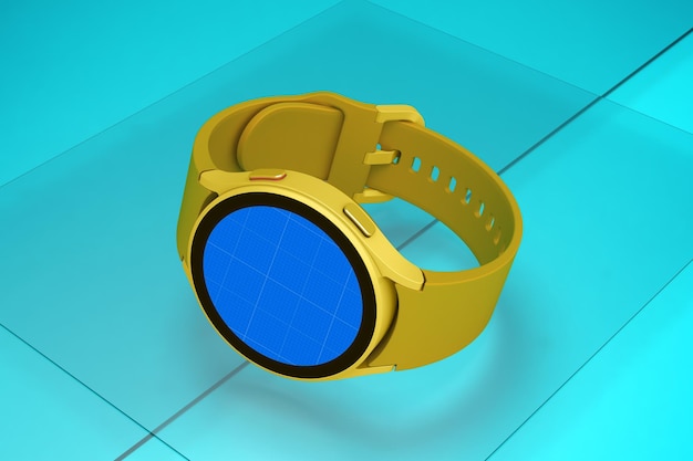 Smart Watch Classic op glazen mockup