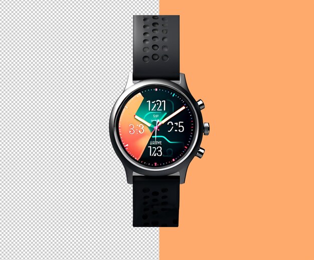 PSD smart watch faces 3d render background designs and smart watch icons