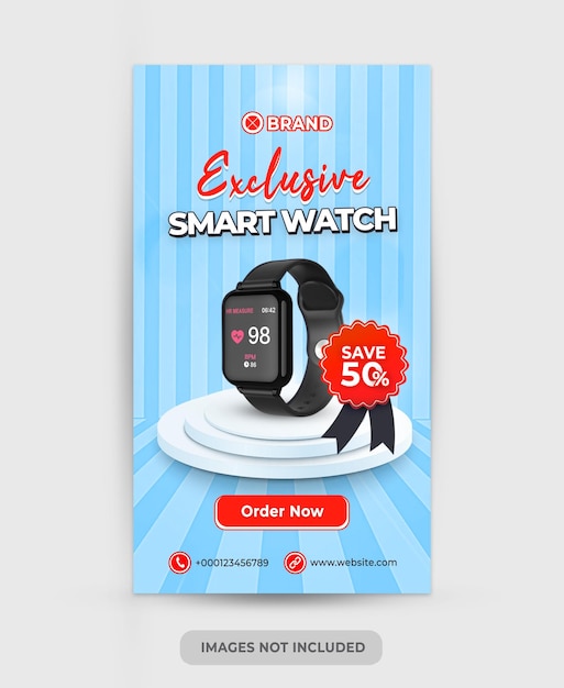 Smart watch instagram story template