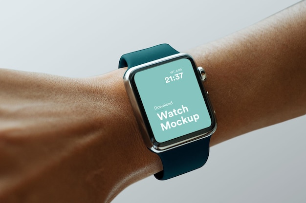 PSD smart watch op de pols mockup