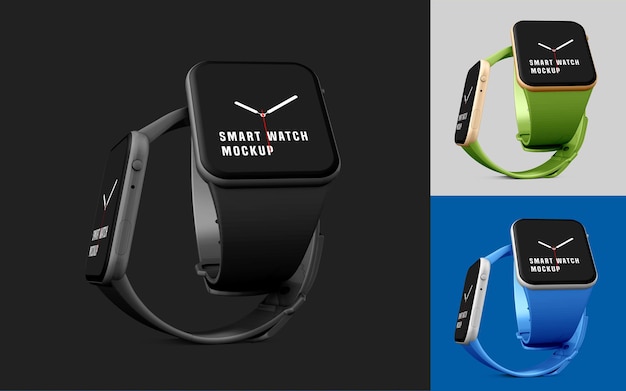 PSD smart watch set mockup