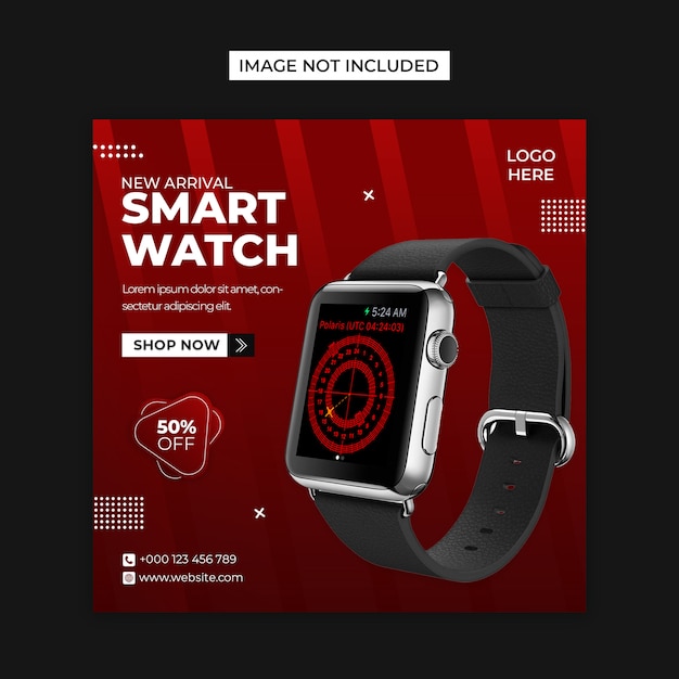 PSD smart watch  social media and instagram post template