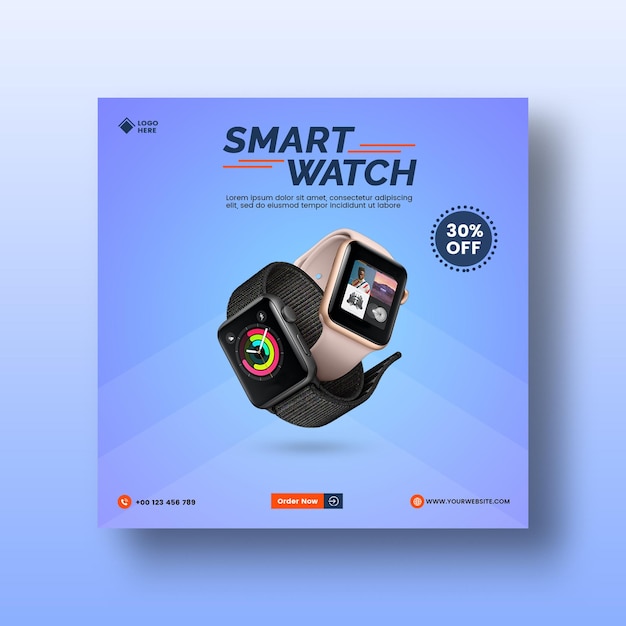 Smart watch social media post bannerontwerp