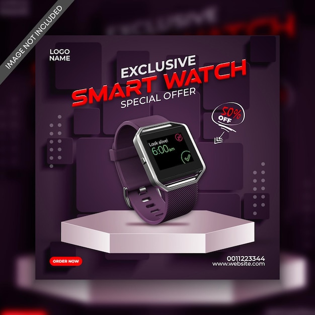 A smart watch social media post template