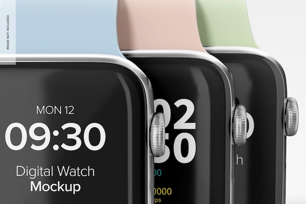 PSD smart watches series 6 mockup close up