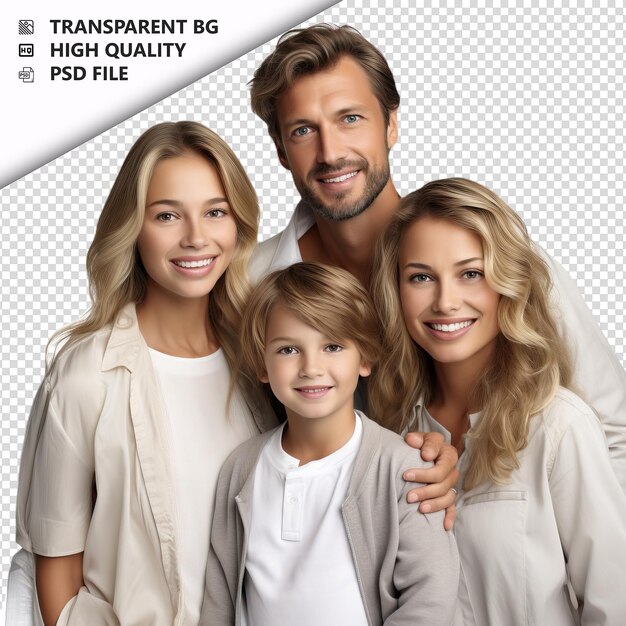 Smart white family ultra realistic style white background