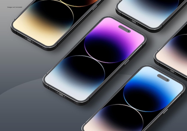 Mockup di presentazione per smartphone 14 pro