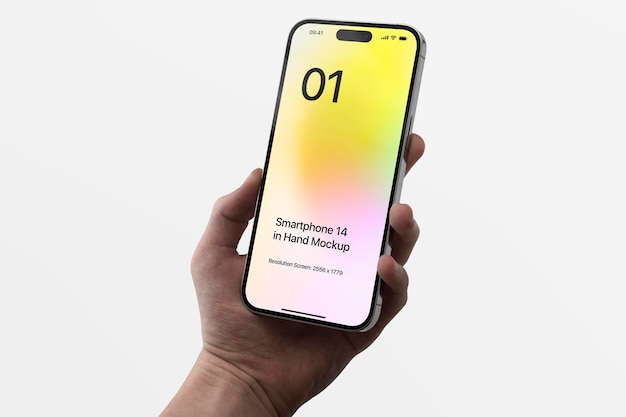 PSD smartphone 14 w ręcznym maketach