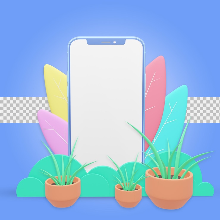 PSD smartphone 3d illustration