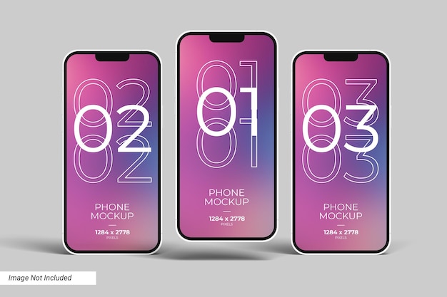 Mockup dello schermo dell'app per smartphone