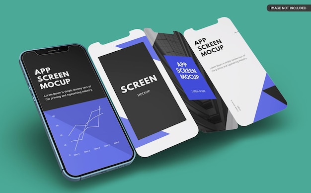 PSD mockup dello schermo dell'app per smartphone