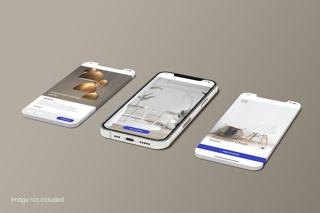 PSD smartphone for apps screen mockup