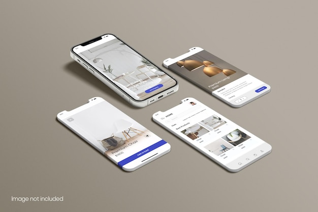 Smartphone for apps screen mockup