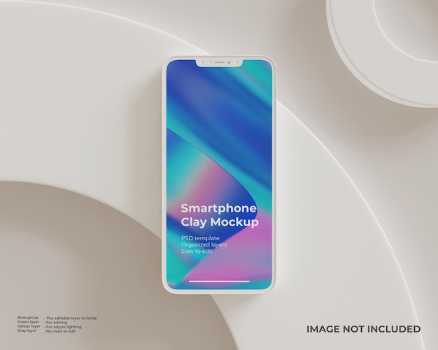 UIウェブとアプリのデザインのためのスマートフォンの粘土のモックアップ